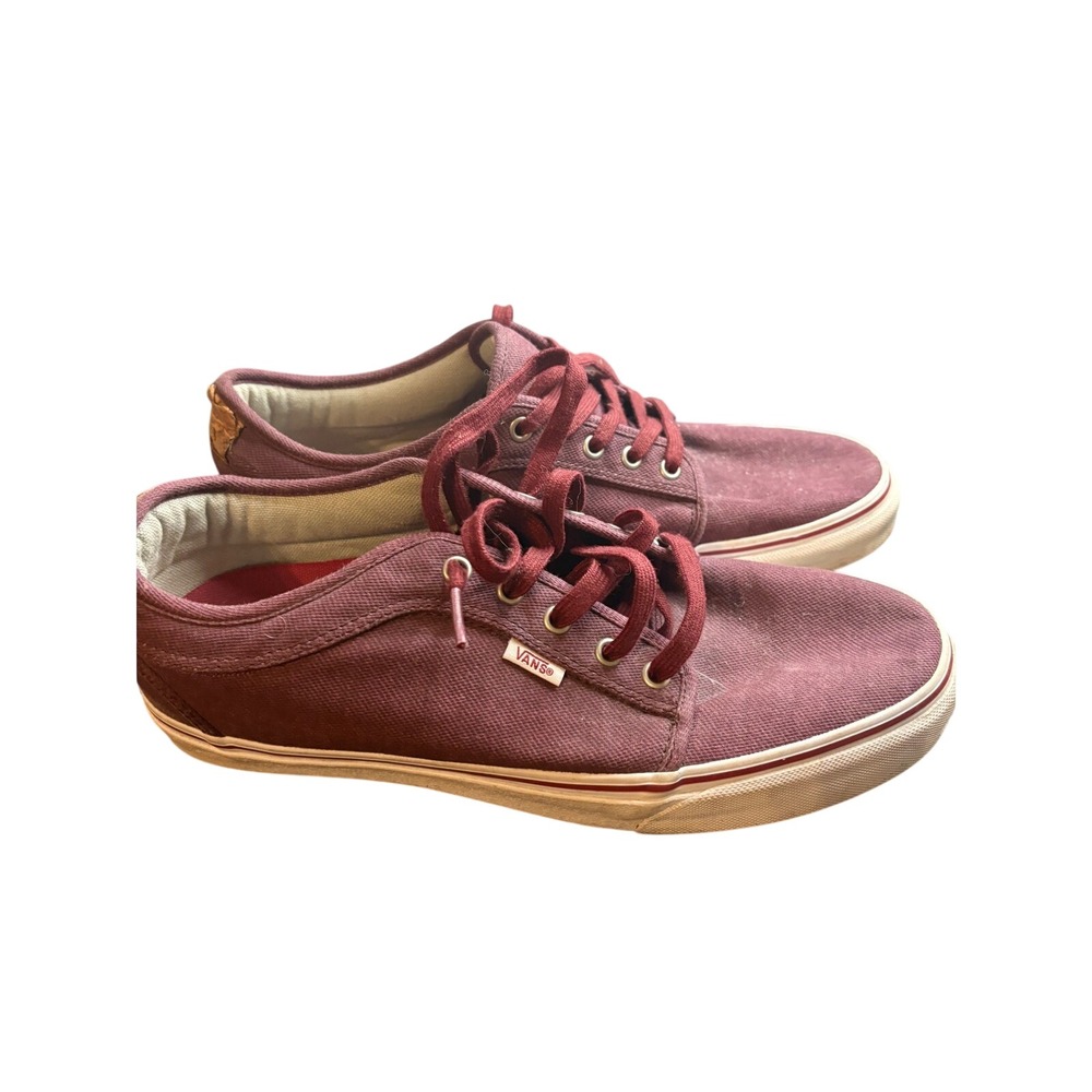 Vans Chukka Low Pro Burgundy Canvas Skate Shoes Mens 11.5